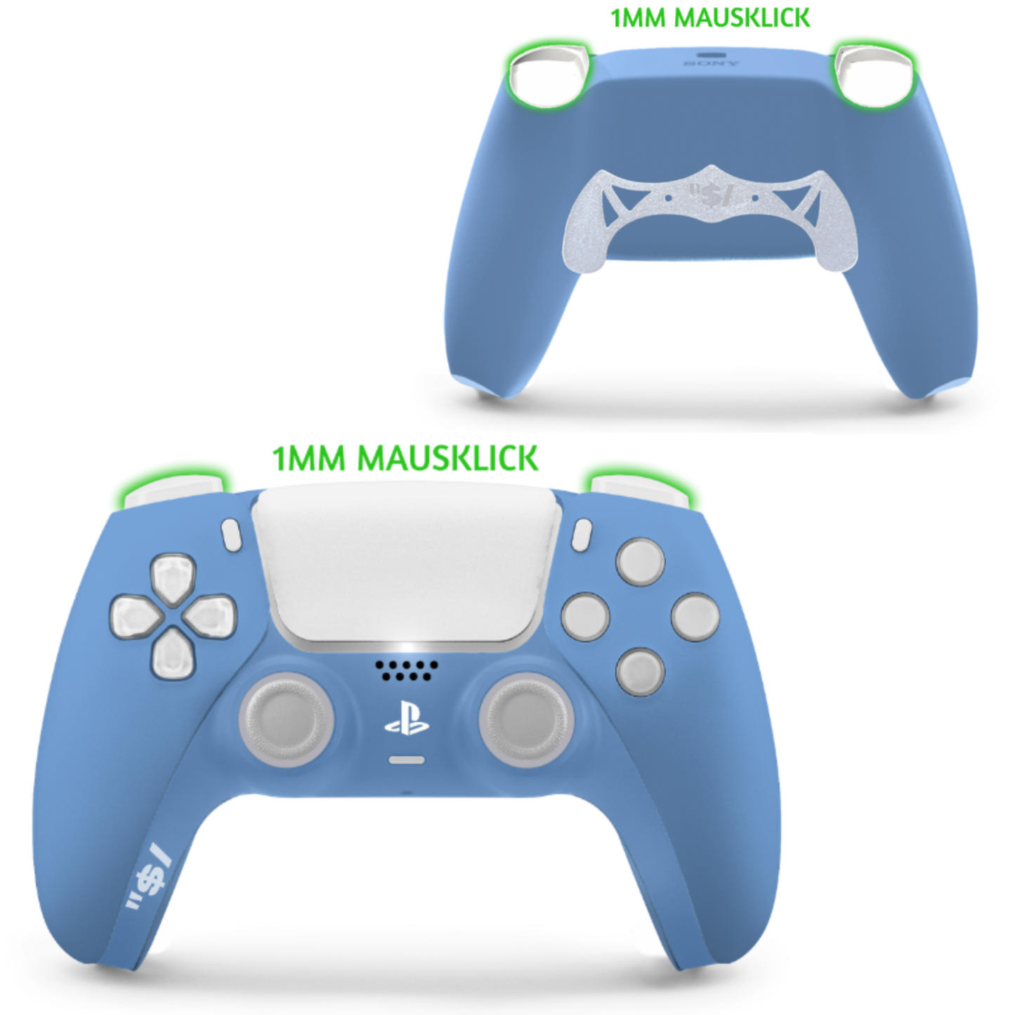 Ps5 Controller Hellblau mit Weißem Touchpad